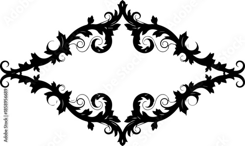 Elegant flourish frame with vintage charm for wedding invitations or boutique logos, creating a sophisticated and timeless aesthetic with ornate details