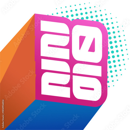 happy new year 2026 festive number design, editable content