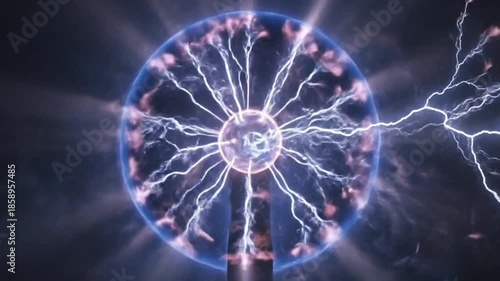 Electric plasma energy ball floating