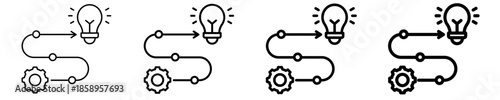 Innovation Roadmap  Icon Set Different Style Collection
