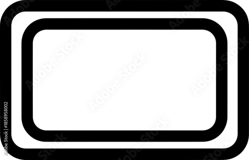 Modern Rounded Rectangular Border Frame with Thin Inner Line