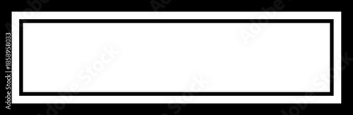 Triple Line Rectangular Border with Varying Thickness for Classic Formal Stationery Design