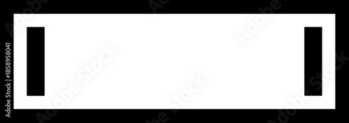 Minimalist Rectangular Border with Parallel Vertical Bar Accents for Modern Editorial Layouts