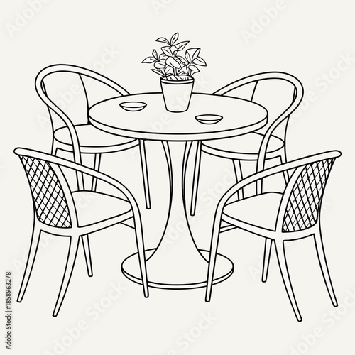 Cozy café table setting