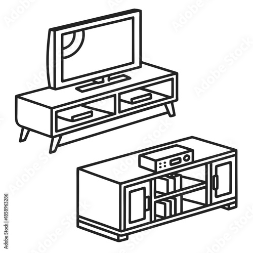 Modern entertainment center setup