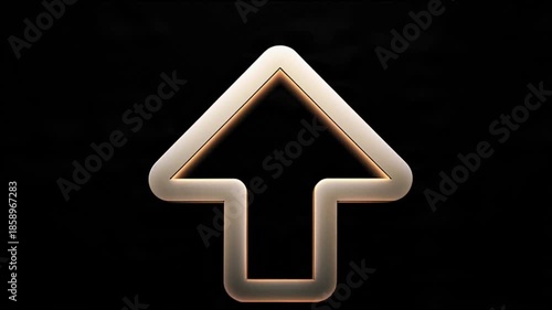 Upload Icon Illustration on Dark Background