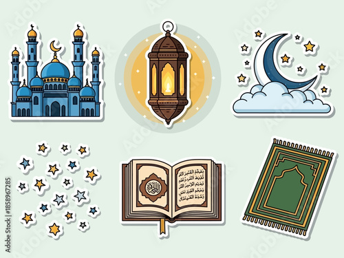 Celebrate Eid with Delight A Collection of Festive Stickers for Joyful Occasions and Celebrations!