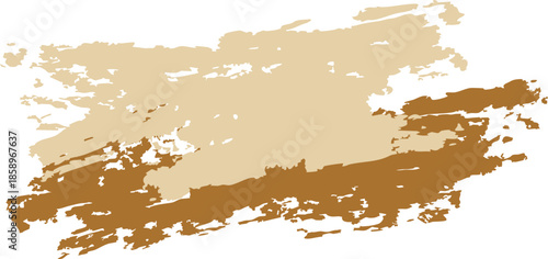 Abstract Brush Stroke in Tan and Brown
