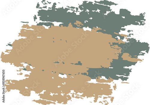 Abstract Tan and Green Brush Strokes