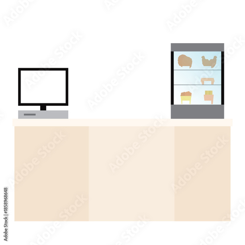 コンビニエンスストアのレジ