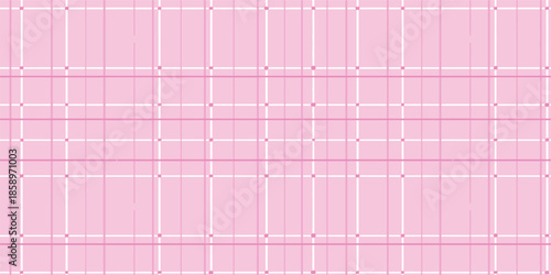 A delicate pastel pink background featuring a charming plaid pattern with white and darker pink intersecting lines and subtle dots.