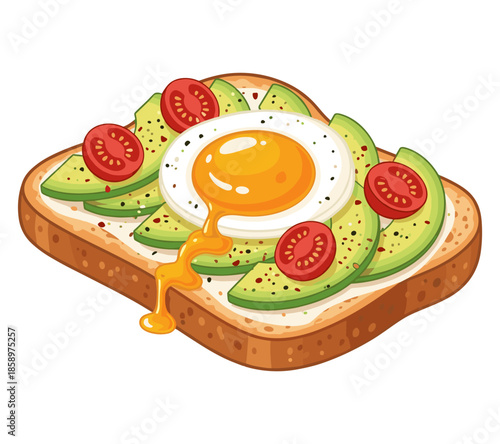 Delicious and Healthy Avocado Toast with a Fried Egg on Top