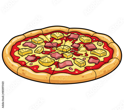 Delicious pizza with toppings ready to be eaten