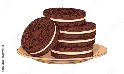 stack of chocolate cookies