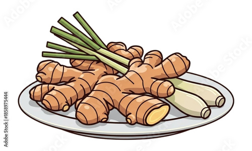 fresh ginger bread with herbs