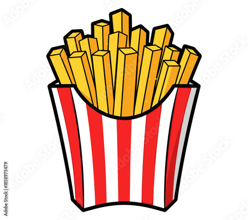 A captivating illustration of a classic french fries