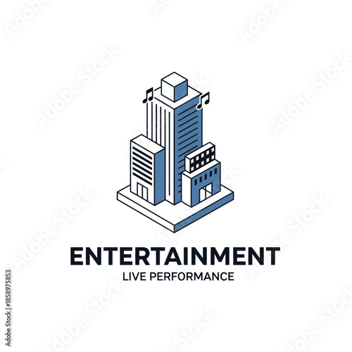 Entertainment Venue Live Performance Illustration.