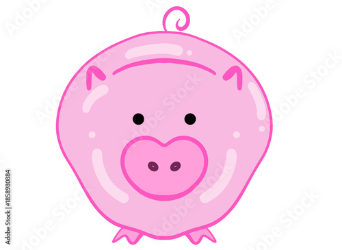 Cute pig Balloon Cartoon 2D