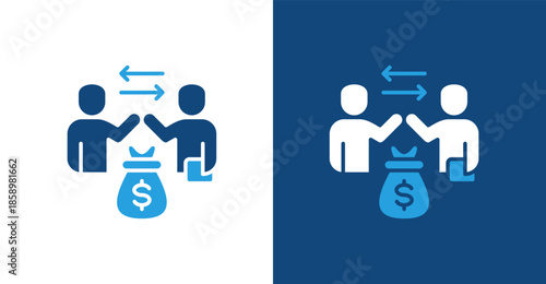 Lobbying Glyph Duotone, with light and dark background