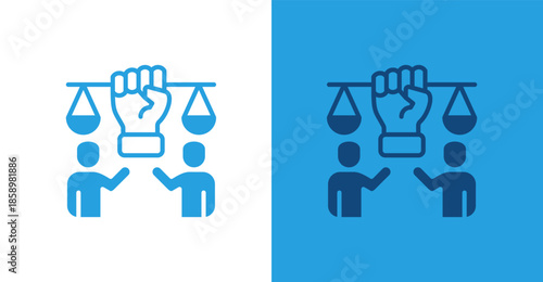 Civil Rights Flat, with light and dark background