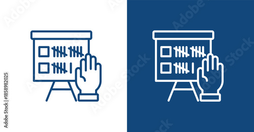 Voter Outline, with light and dark background