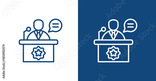 Speech Outline, with light and dark background