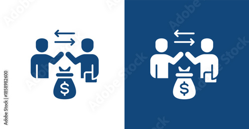 Lobbying Glyph, with light and dark background