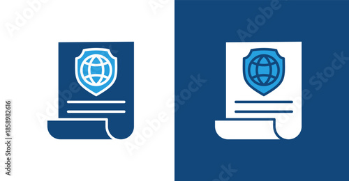 Policy Glyph Duotone, with light and dark background