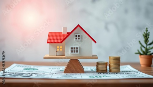 Balancing home ownership aspirations with financial planning and investment ,  property,  scales