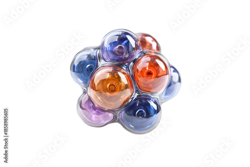 Abstract Rendering of a Virus or Cell, isolated on transparent background