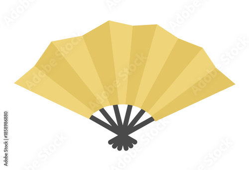 金色の扇のベクターイラスト