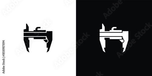 Black and white abstract mechanical device