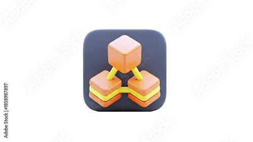 3D Network Icon
