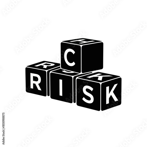 Black Dice with Risk Letters.