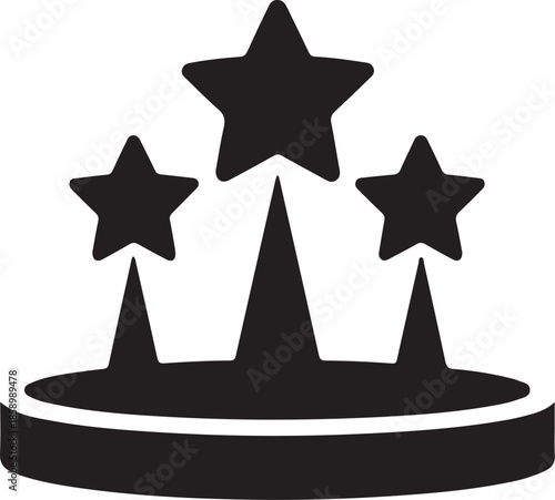 Black Magic Wand Illustration with Shooting Stars Vector Graphic Design Element for Fantasy and Magic Themes