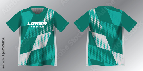 abstract turquoise background pattern for sport jersey design mockup