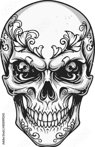 Majestic skull wearing a golden crown symbolizing power, death, and royalty, great for gang patches, luxury dark brands, and gothic jewelry.