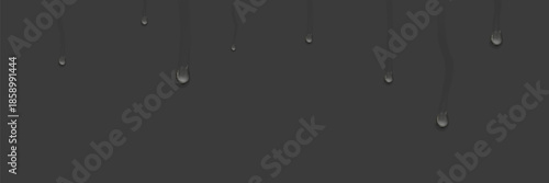 Water rain drops or steam shower isolated on transparent background. Realistic pure droplets condensed. Vector clear vapor water bubbles on window glass surface for your design.