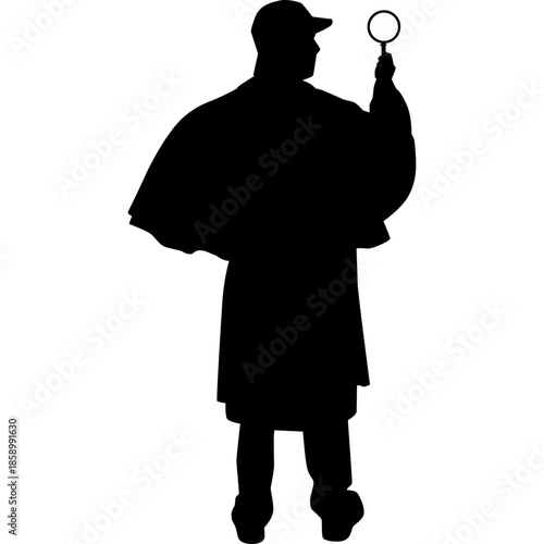 Detective Silhouette Illustration
