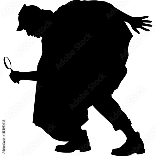 Detective Silhouette Illustration