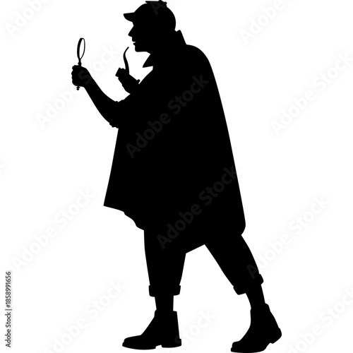 Detective Silhouette Illustration