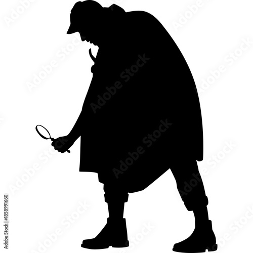 Detective Silhouette Illustration