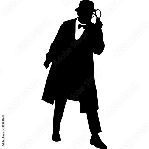 Detective Silhouette Illustration