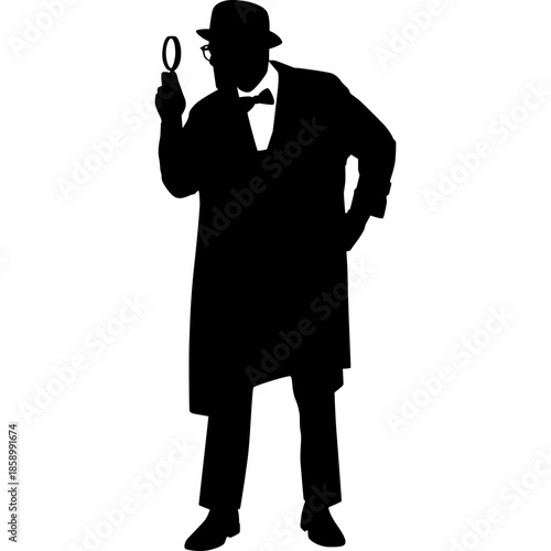 Detective Silhouette Illustration