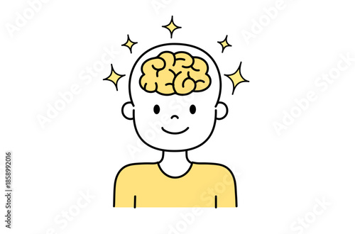 元気な脳のイラスト