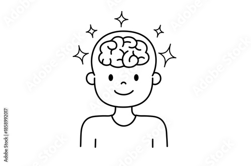 元気な脳のイラスト