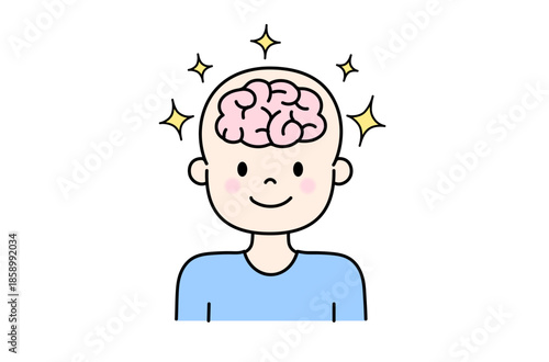 元気な脳のイラスト