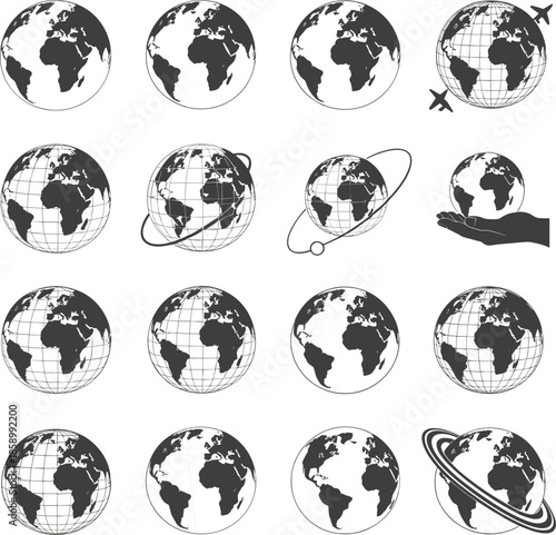 Earth Globe Icons