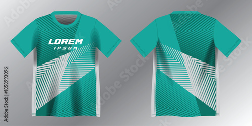 abstract turquoise background pattern for sport jersey design mockup