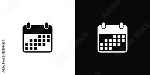 Two Calendar with Different Color Schemes on Black Background